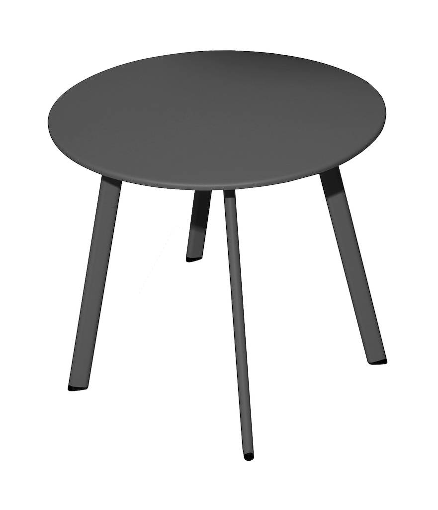 Proloisirs - Table basse - MASSAÏ - Acier époxy - Ø60 cm - Graphite PROLOISIRS