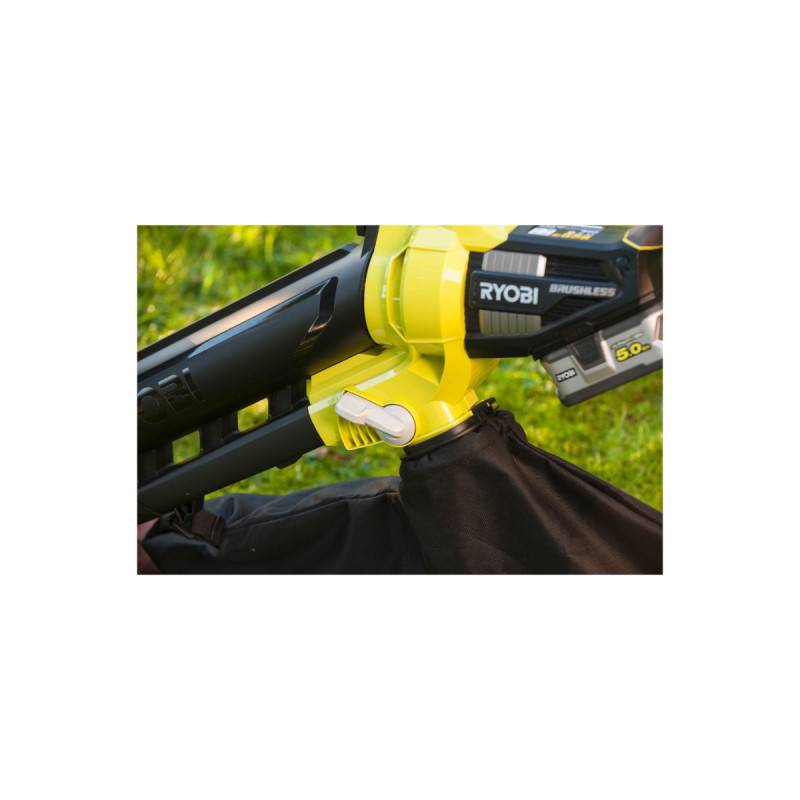Ryobi - Pack RYOBI Souffleur Aspiro-Broyeur OBV18 - 18V One+ Brushless - 1 Batterie 2.0Ah - 1 Chargeur rapide - Image 4