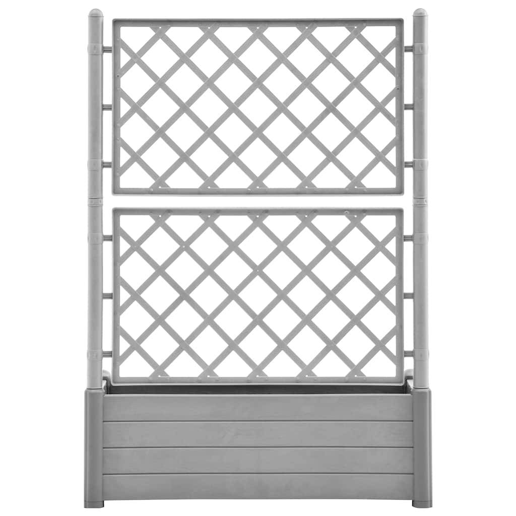Vidaxl - Jardinière avec treillis 100x43x142 cm PP Gris pierre vidaXL 317582 - Image 5
