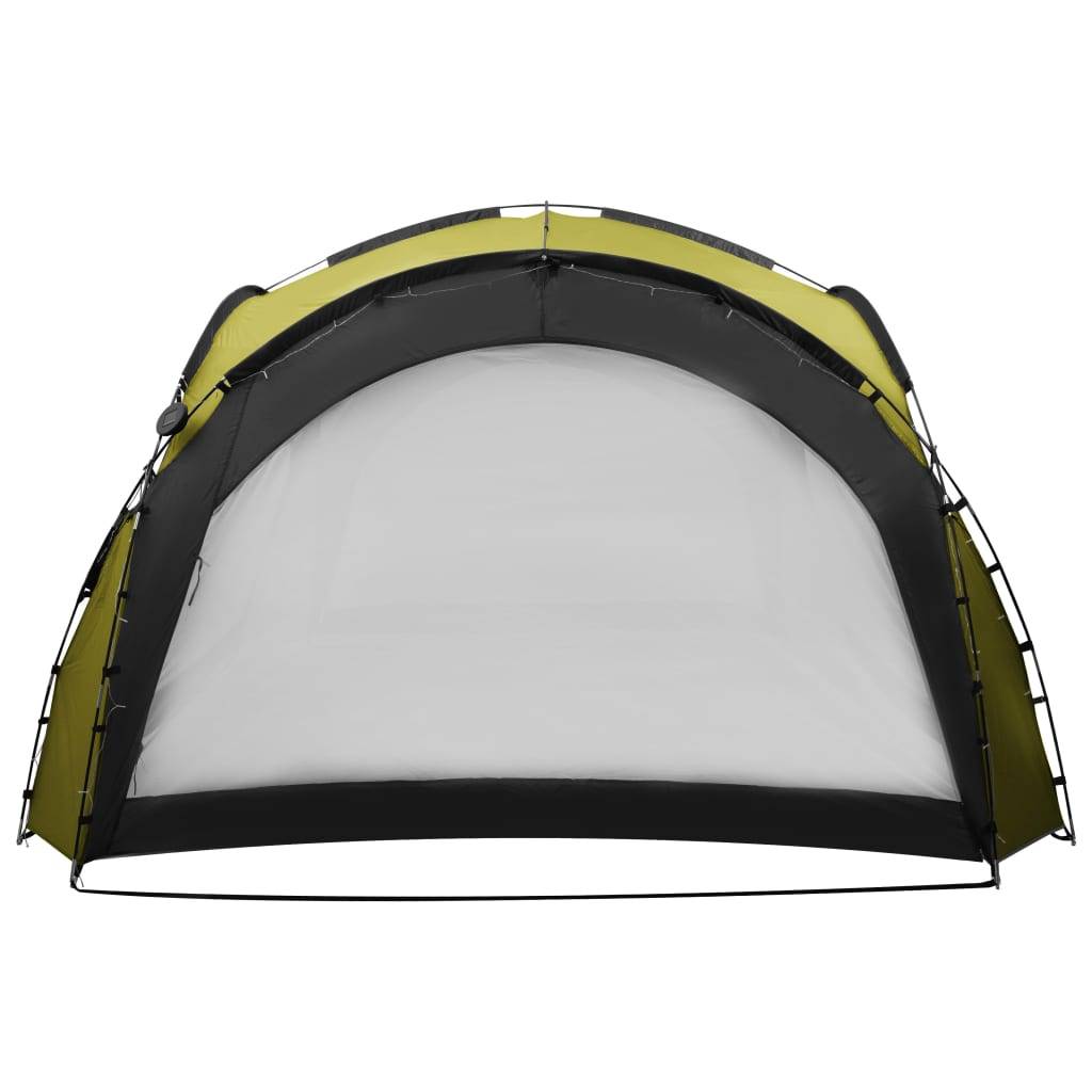 Pavillon de Jardin Dôme 4 Moustiquaires et Éclairage LED Solaire Anti-UV Vert 3.6x3.6m – ComfortXL Outdoor Living - Image 5