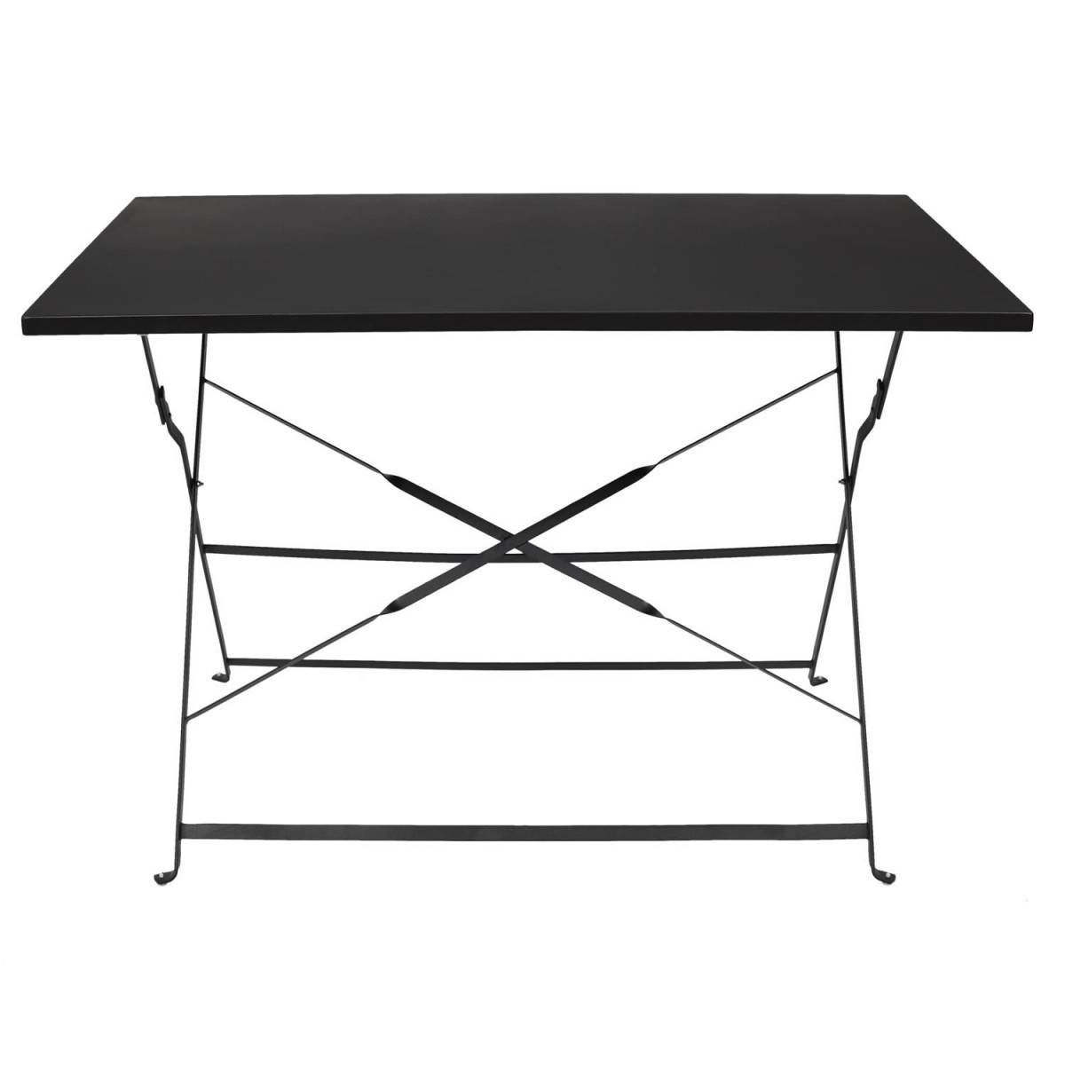 The Home Deco Factory - Table de Jardin Pliante "Palerme" 110cm Noir - Image 2