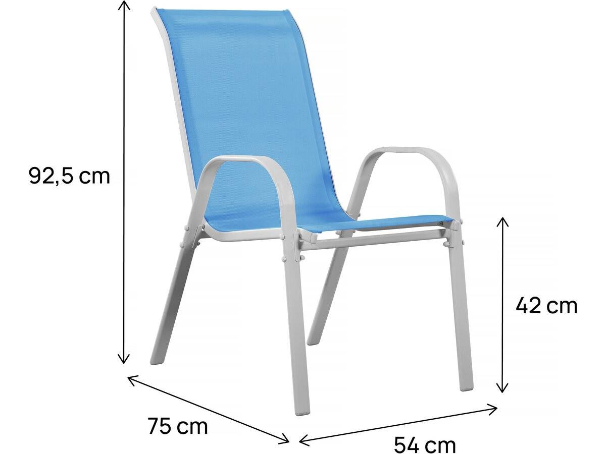 Habitat Et Jardin - Fauteuil Jardin Textilène "cordoba" - Phoenix - Bleu - Lot De 2 -habitat Et Jardin - Image 3
