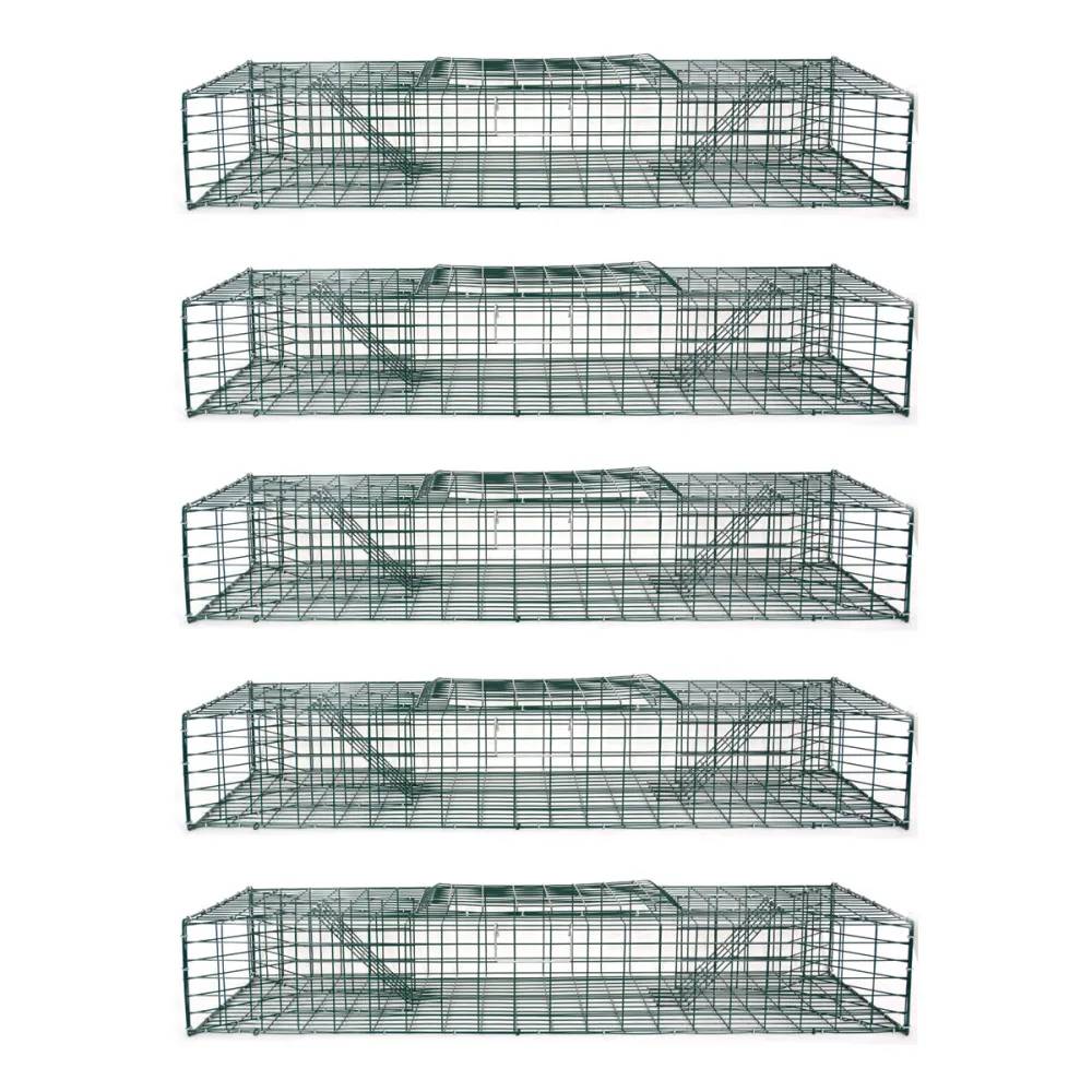 Lot de 5 nasses à rats musqués à 2 entrées, longueur 100 cm - Image 6