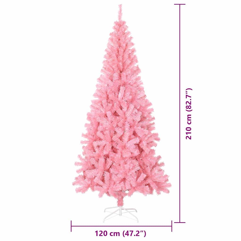 Vidaxl - Sapin de Noël Rose 210 cm PVC vidaXL 3396445 - Image 3