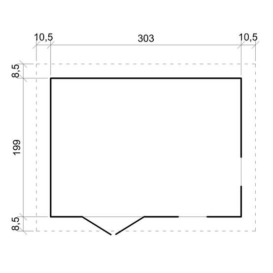 Timbela - Abri de Jardin en Bois Naturel H226x324x216 cm/6 m² - Stockage extérieur avec fenêtres - 17 mm d’épaisseur - Timbela M334 - Image 7