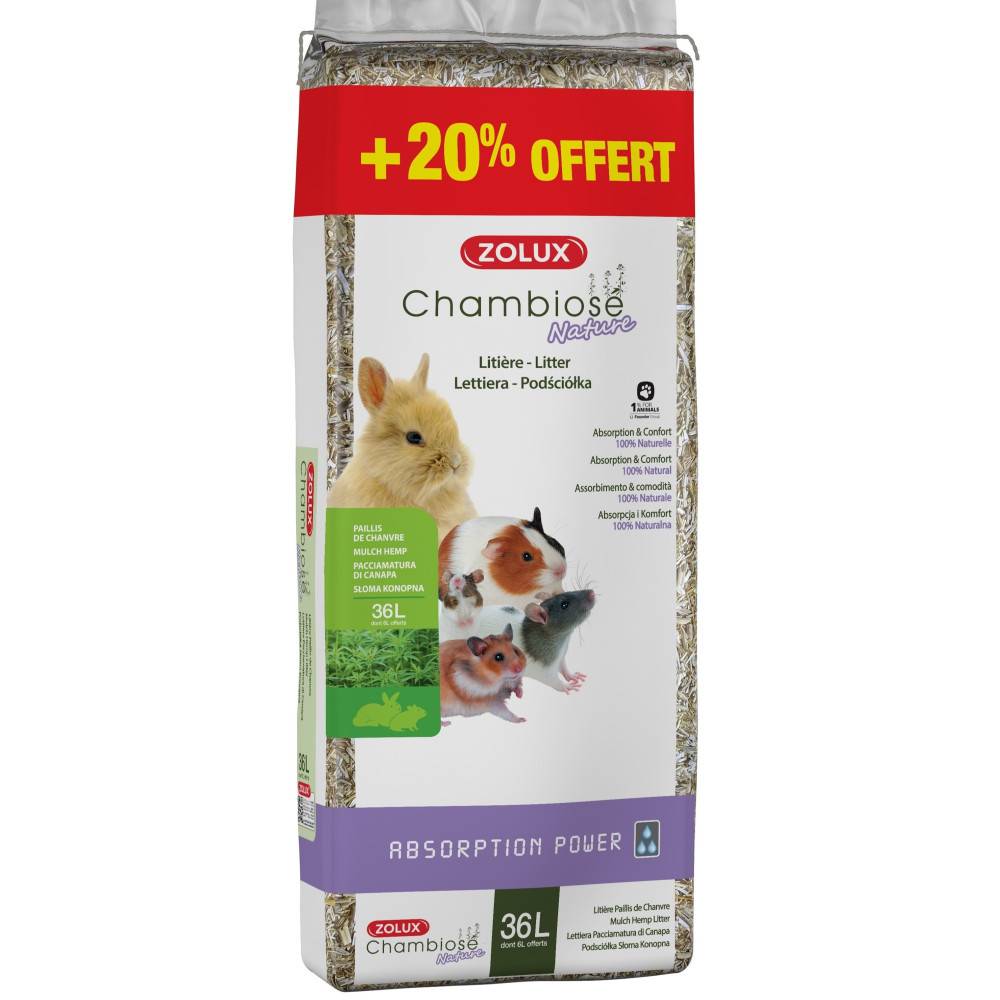 Zolux - zolux - Litière Chambiose nature  30L + 20 % soit 36 L  pour rongeur - Image 1