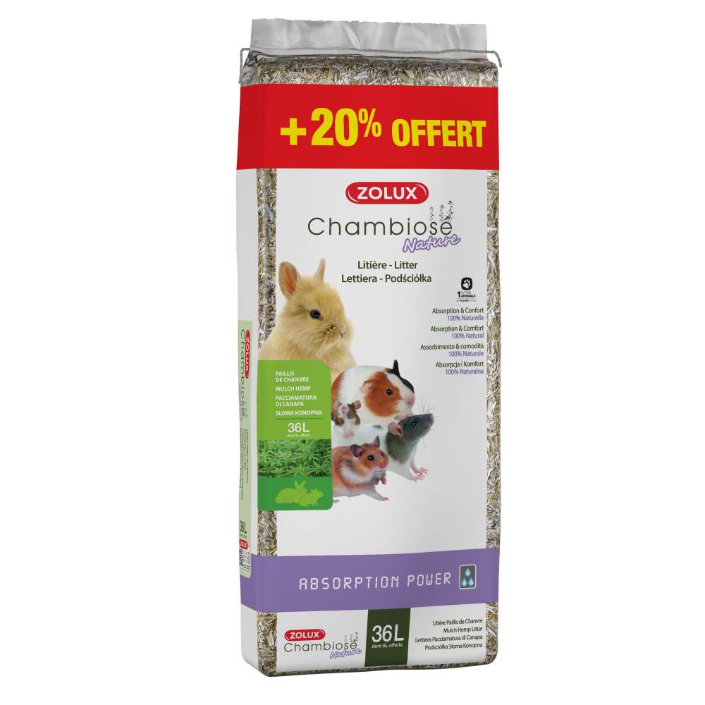 Zolux - zolux - Litière Chambiose nature  30L + 20 % soit 36 L  pour rongeur - Image 2
