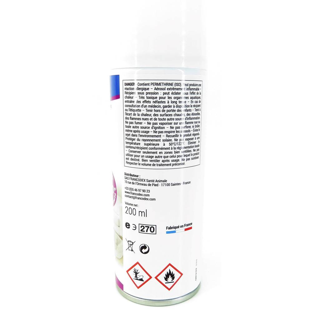 Francodex - Francodex - Diffuseur antiparasitaire habitat 200 ml(120m²) parfum citron traitement antiparasitaire de l'environnement. - Image 2