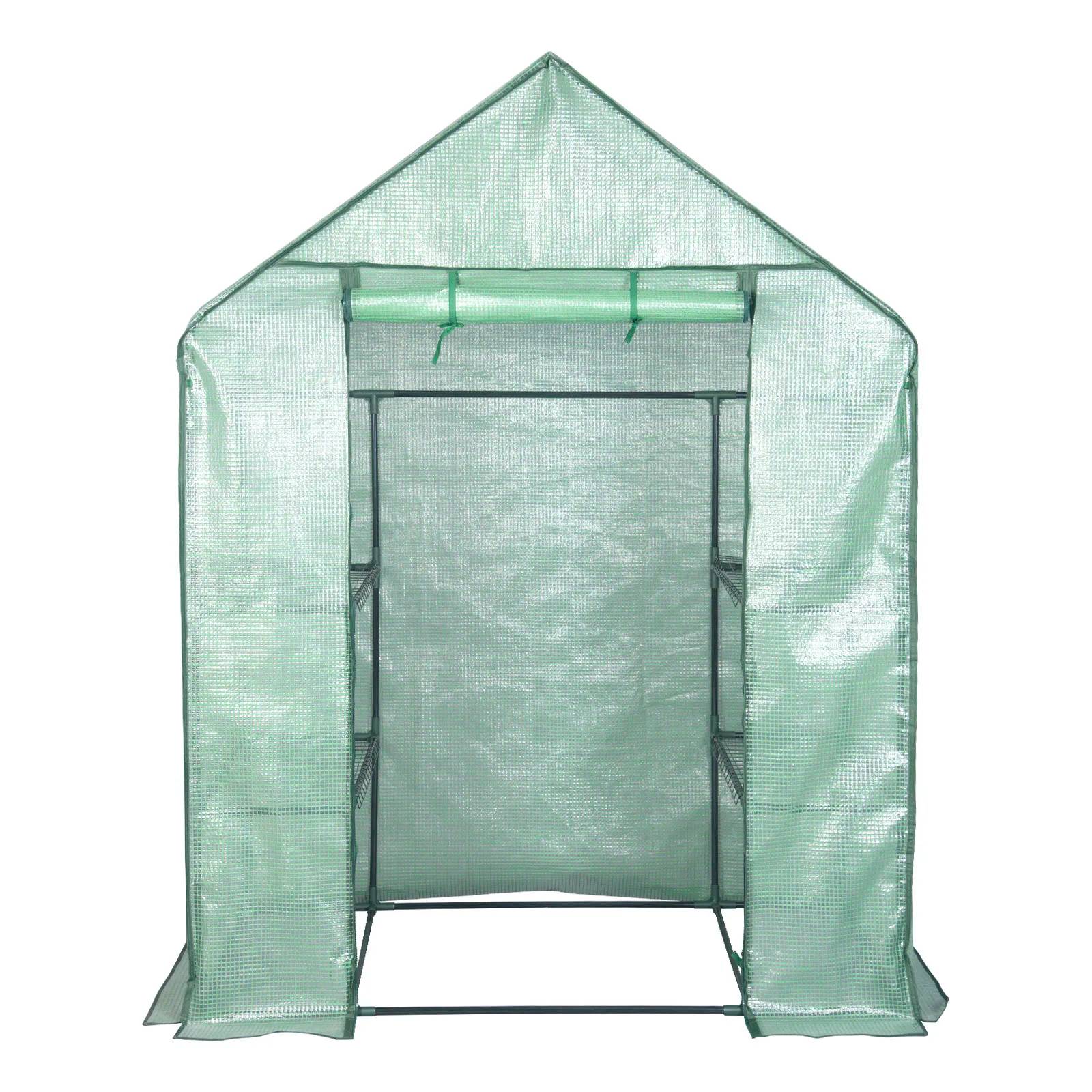 ComfortXL - Serre à tomates PE et acier pour potager protection intempéries et UV 143x215x195cm verte - ComfortXL Outdoor Living - Image 6