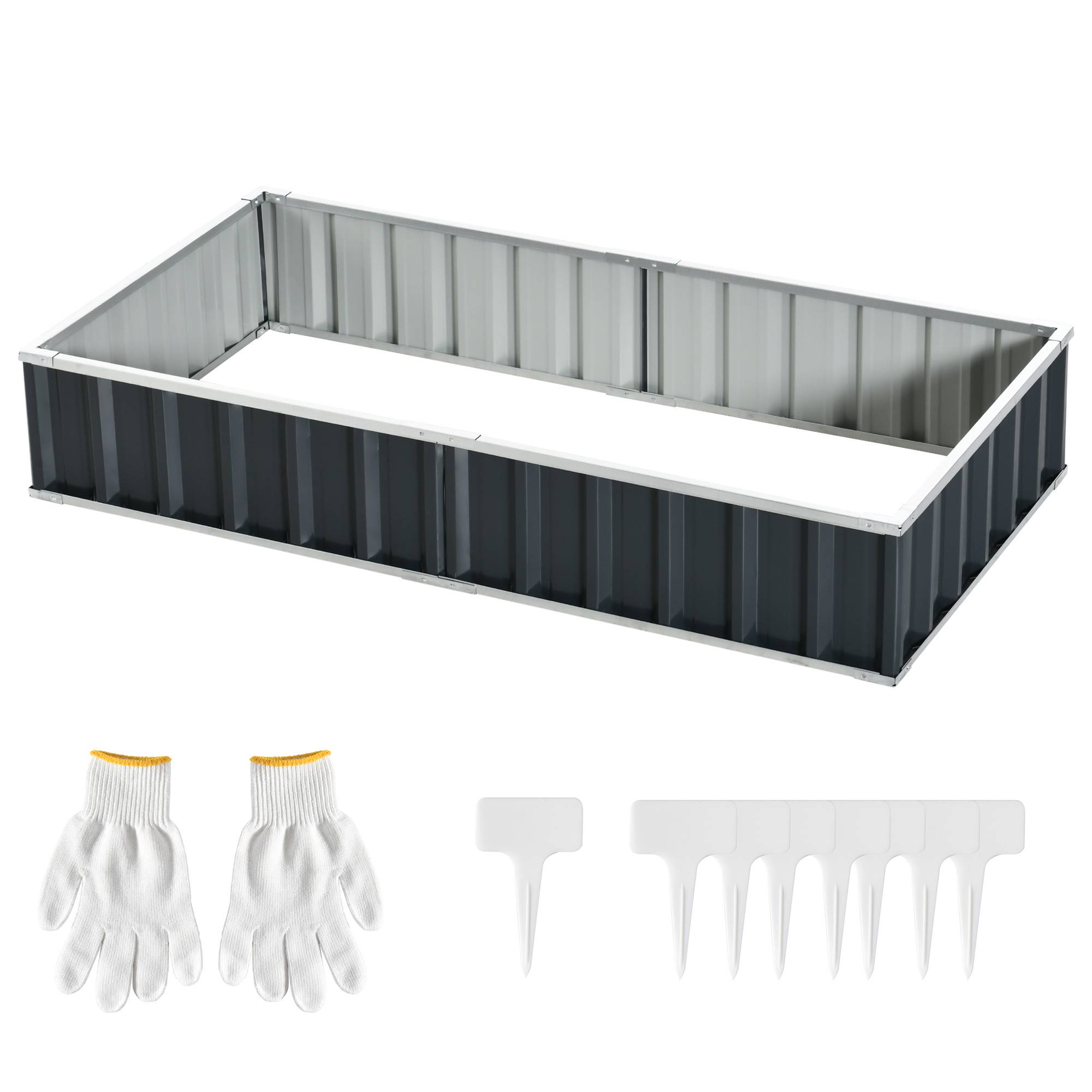 Sans Marque - Potager surélevé acier forme ajustable fond ouvert 174x90x30 cm - Image 2