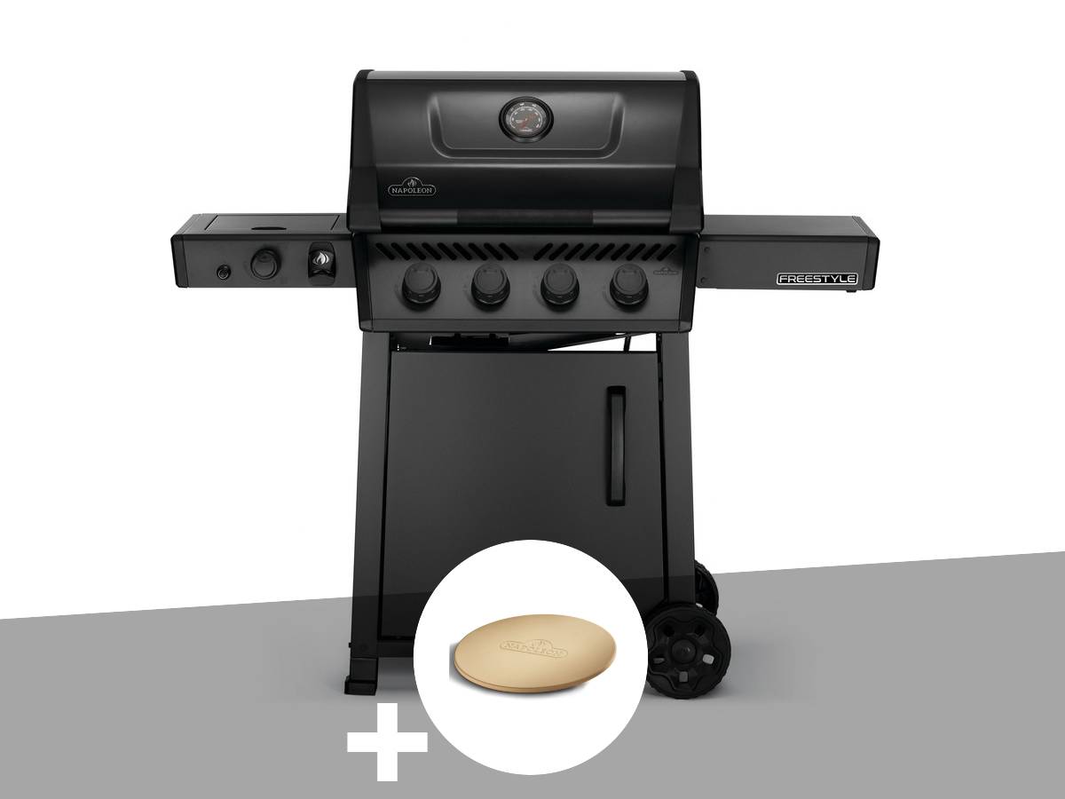 Napoleon - Barbecue à gaz Phantom Freestyle 425 SIB noir mat 4 brûleurs + Pierre à pizza ronde - Napoleon - Image 1