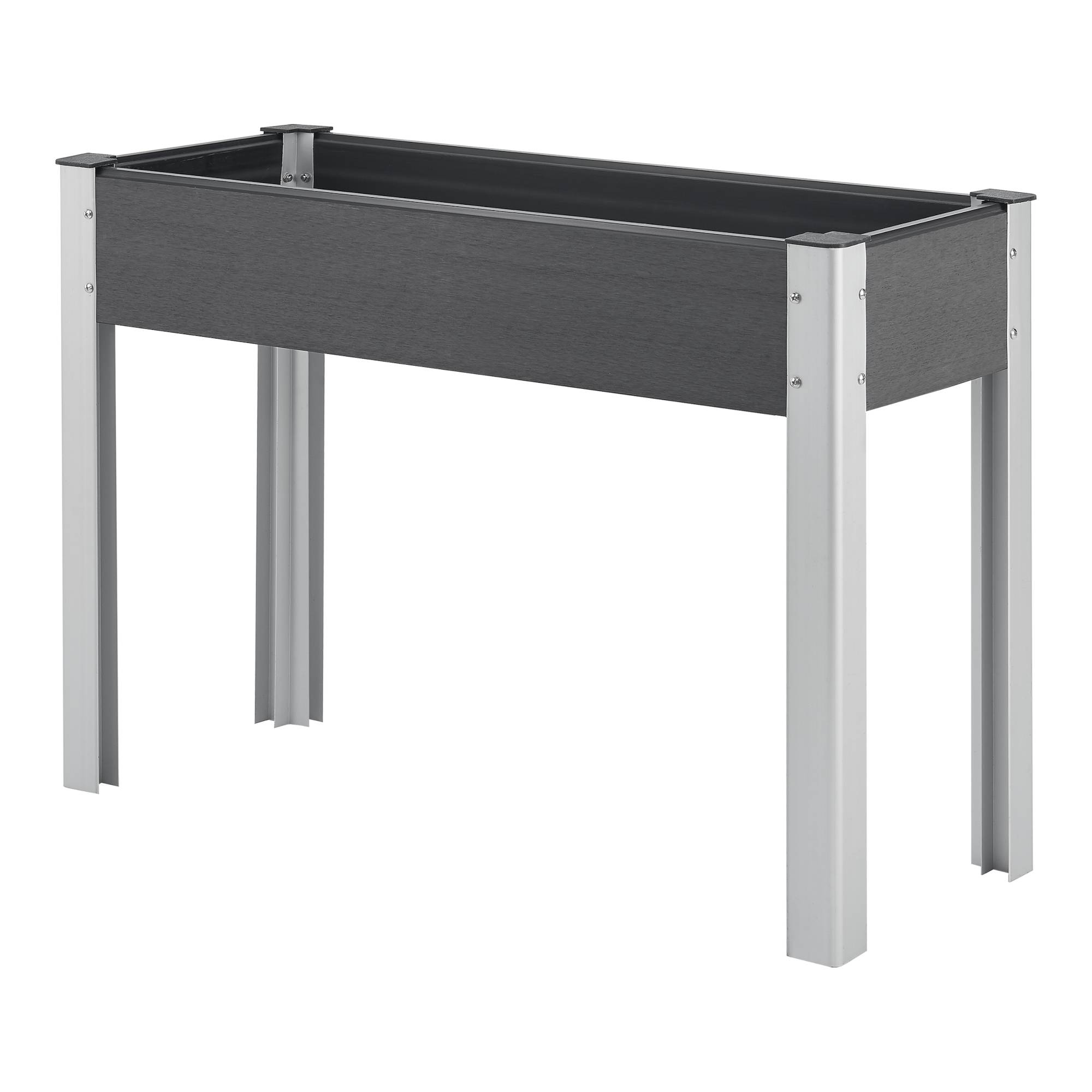 [en.casa] - Potager surélevé Beverwijk à fond grillagé 100 x 40 x 75 cm gris foncé [en.casa] - Image 1