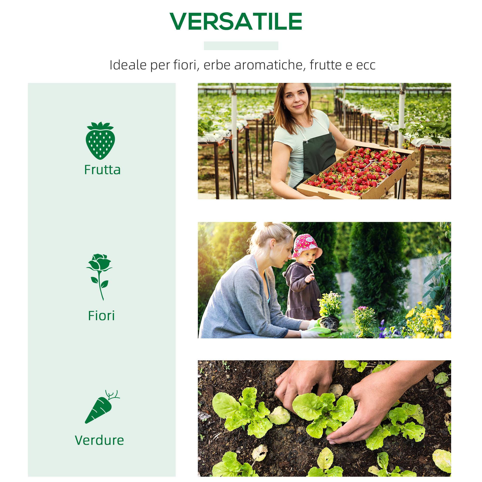 Sans Marque - Serre jardin 120x60x60 cm bâche PE piquets bords rehaussés serre potagère culture légumes fleurs serre compacte verte - Image 9