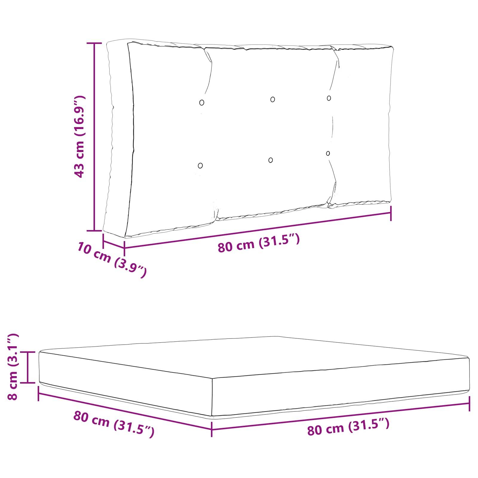 PANGIVO - Coussins de canapé extérieur polyester beige 80 x 80 x 8 cm, poids:4.32kg - PANGIVO - Image 8