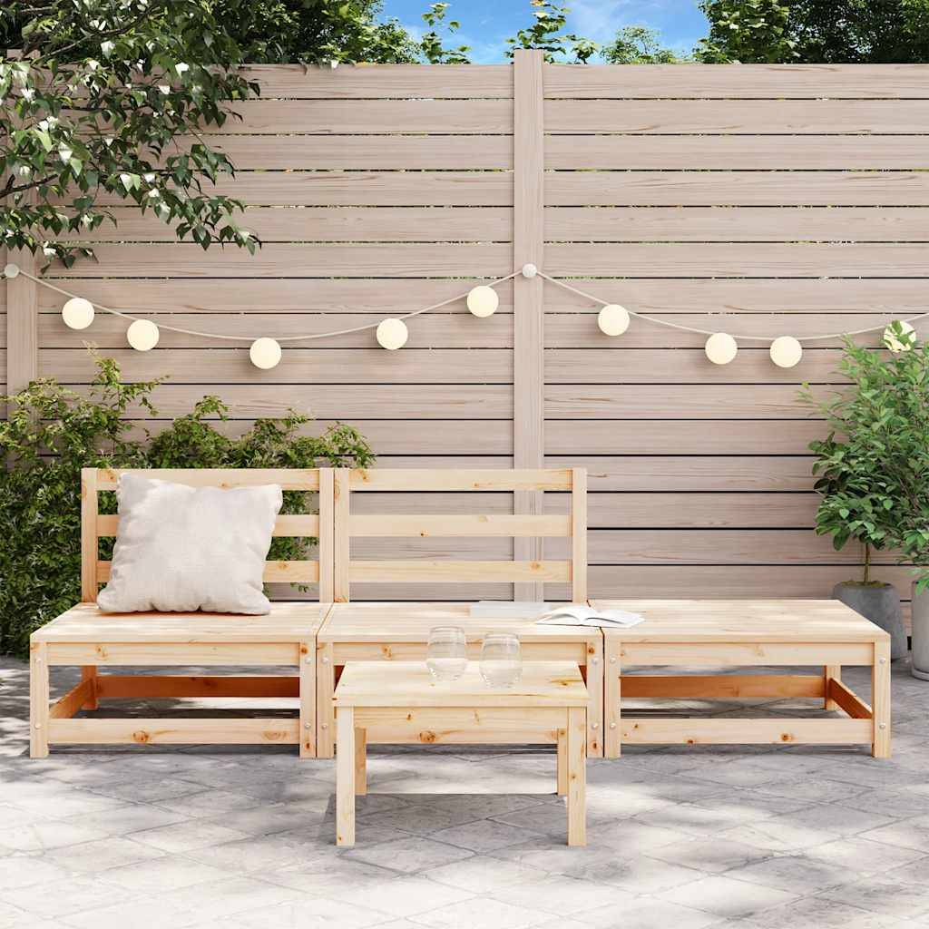 Vidaxl - Canapé de jardin sans accoudoirs repose-pieds bois pin massif vidaXL 837963 - Image 4