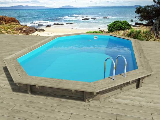 Piscine bois rectangulaire Florida 6,57 x 4,57 x 1,45 m - Habitat et Jardin - Image 1