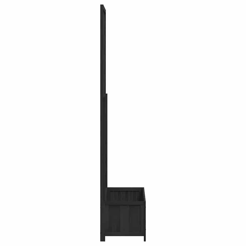 Vidaxl - Jardinière avec treillis noir 90x35x180 cm bois massif de sapin vidaXL 365481 - Image 7