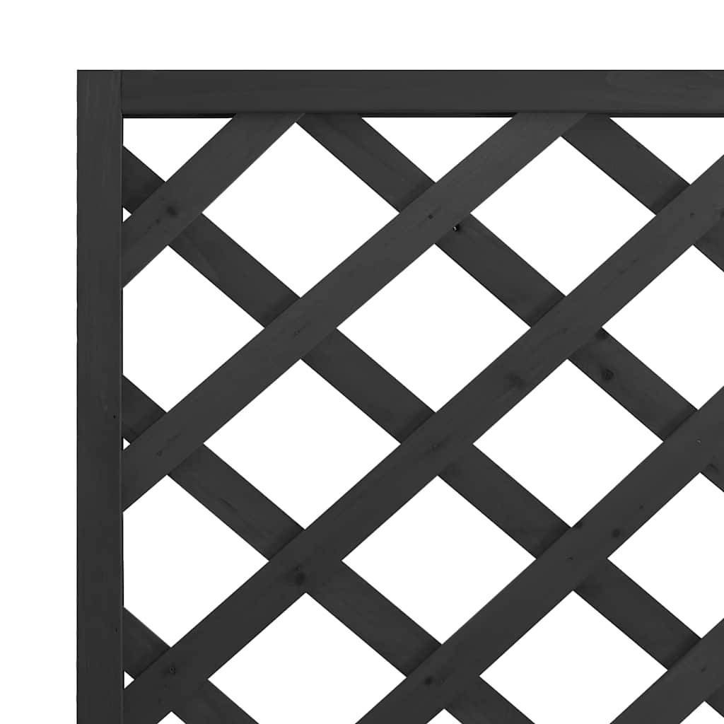 Vidaxl - Jardinière avec treillis noir 90x35x180 cm bois massif de sapin vidaXL 365481 - Image 8