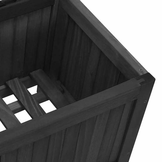 Vidaxl - Jardinière avec treillis noir 90x35x180 cm bois massif de sapin vidaXL 365481 - Image 9