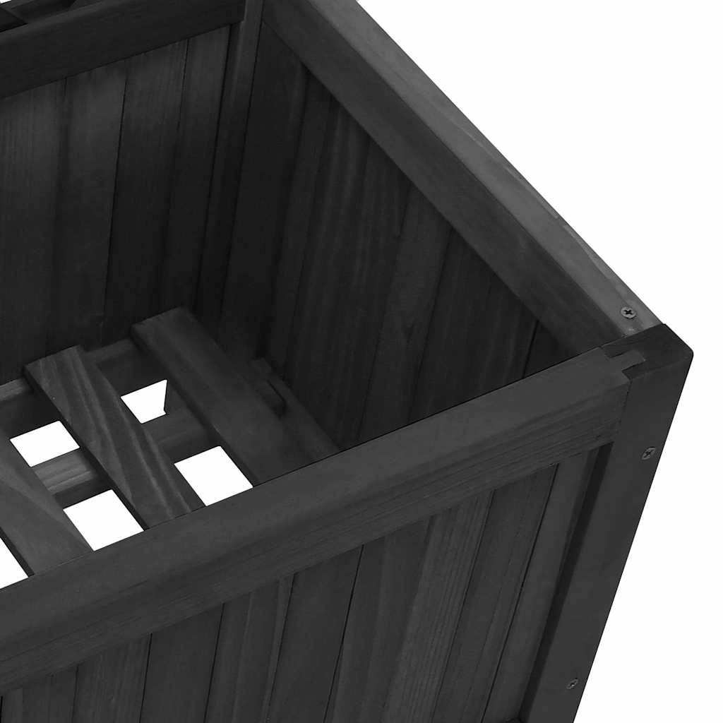 Vidaxl - Jardinière avec treillis noir 90x35x180 cm bois massif de sapin vidaXL 365481 - Image 9
