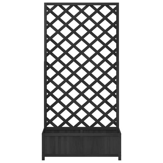 Vidaxl - Jardinière avec treillis noir 90x35x180 cm bois massif de sapin vidaXL 365481 - Image 5