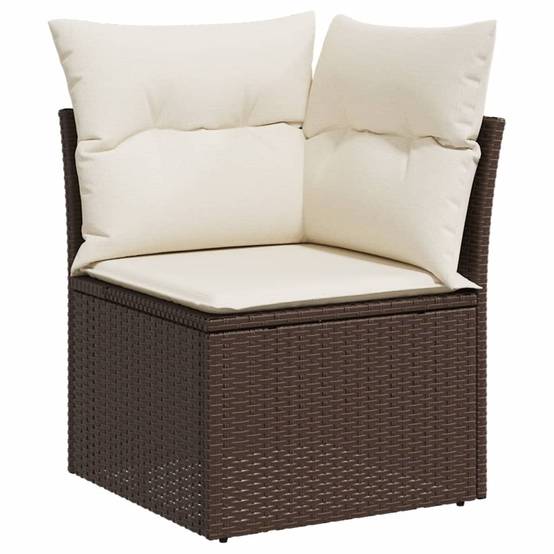 Vidaxl - Salon de jardin avec coussins 9 pcs marron résine tressée vidaXL 3274713 - Image 5