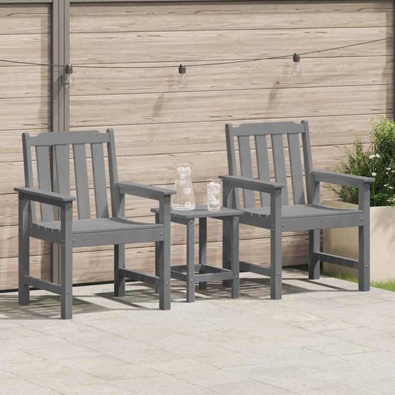Lot de 2 Chaises de jardin - Fauteuils De Jardin Gris clair 65,5 x 59 x 88cm Plastique - Image 2