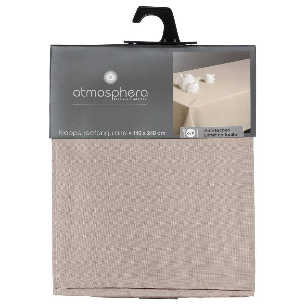 Nappe anti-taches Beige Lin 140 x 240 cm - Image 3