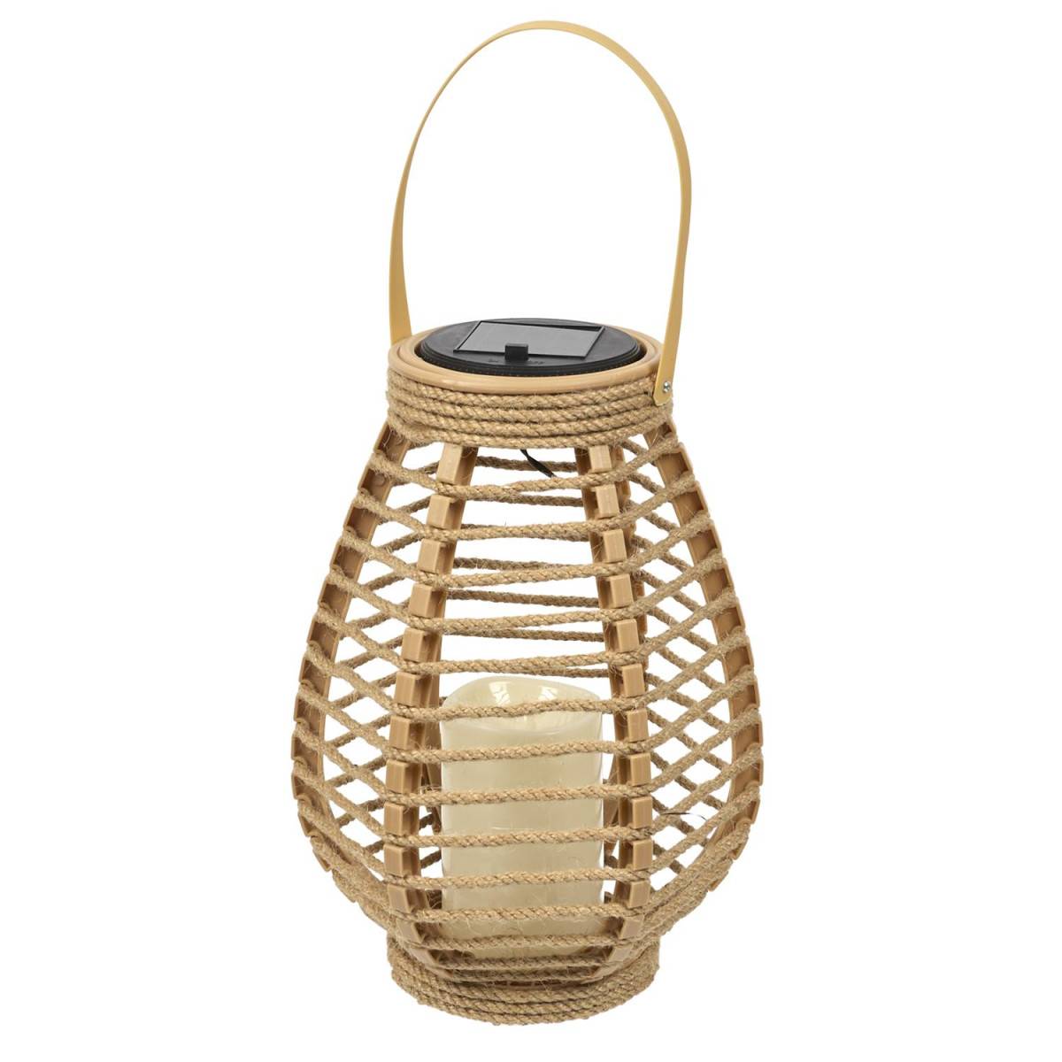 The Home Deco Factory - Lanterne Solaire "Bougie LED" 26cm Beige - Image 1