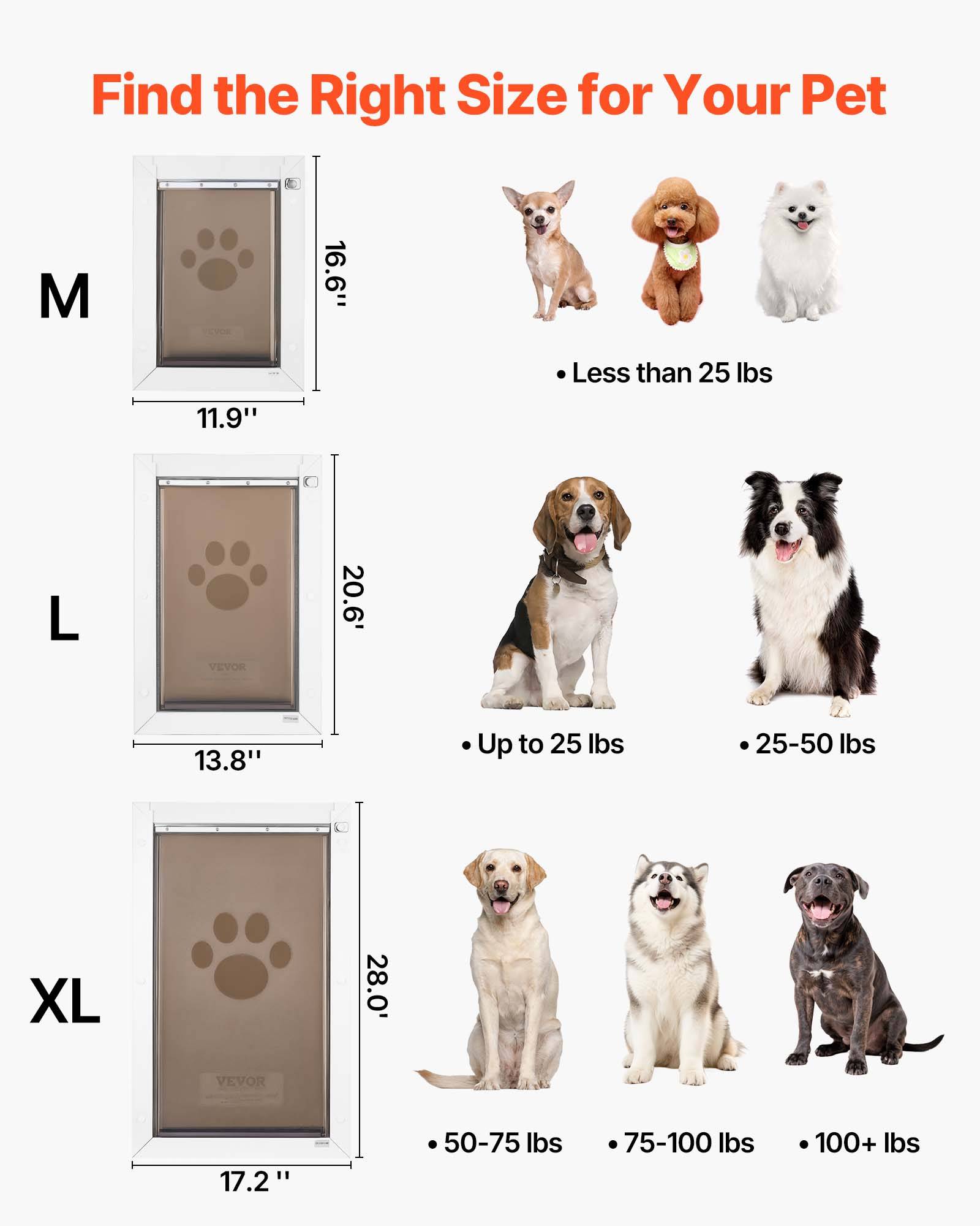 VEVOR Porte pour Chien Chatière à Double Rabat Magnétique Cadre Métal Taille L - Image 6
