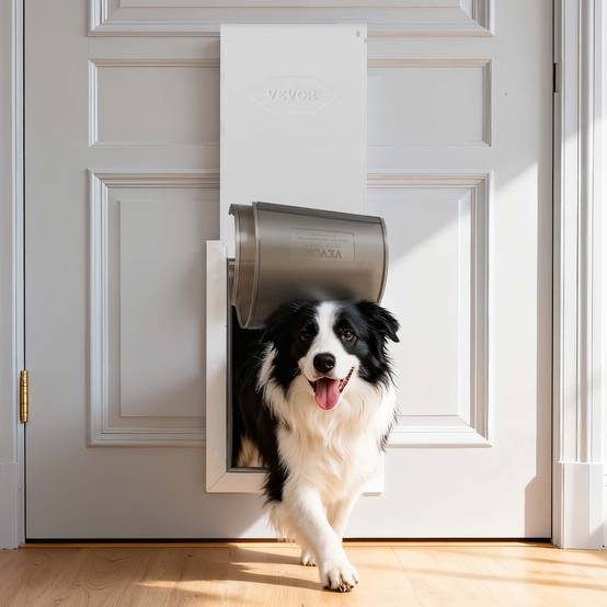 VEVOR Porte pour Chien Chatière à Double Rabat Magnétique Cadre Métal Taille L - Image 8