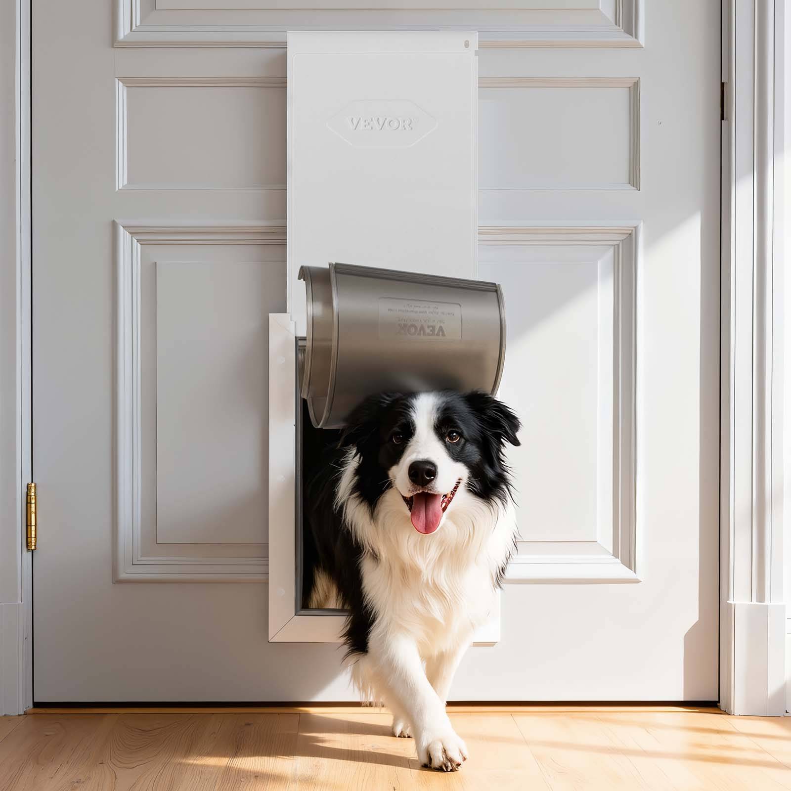VEVOR Porte pour Chien Chatière à Double Rabat Magnétique Cadre Métal Taille L - Image 8