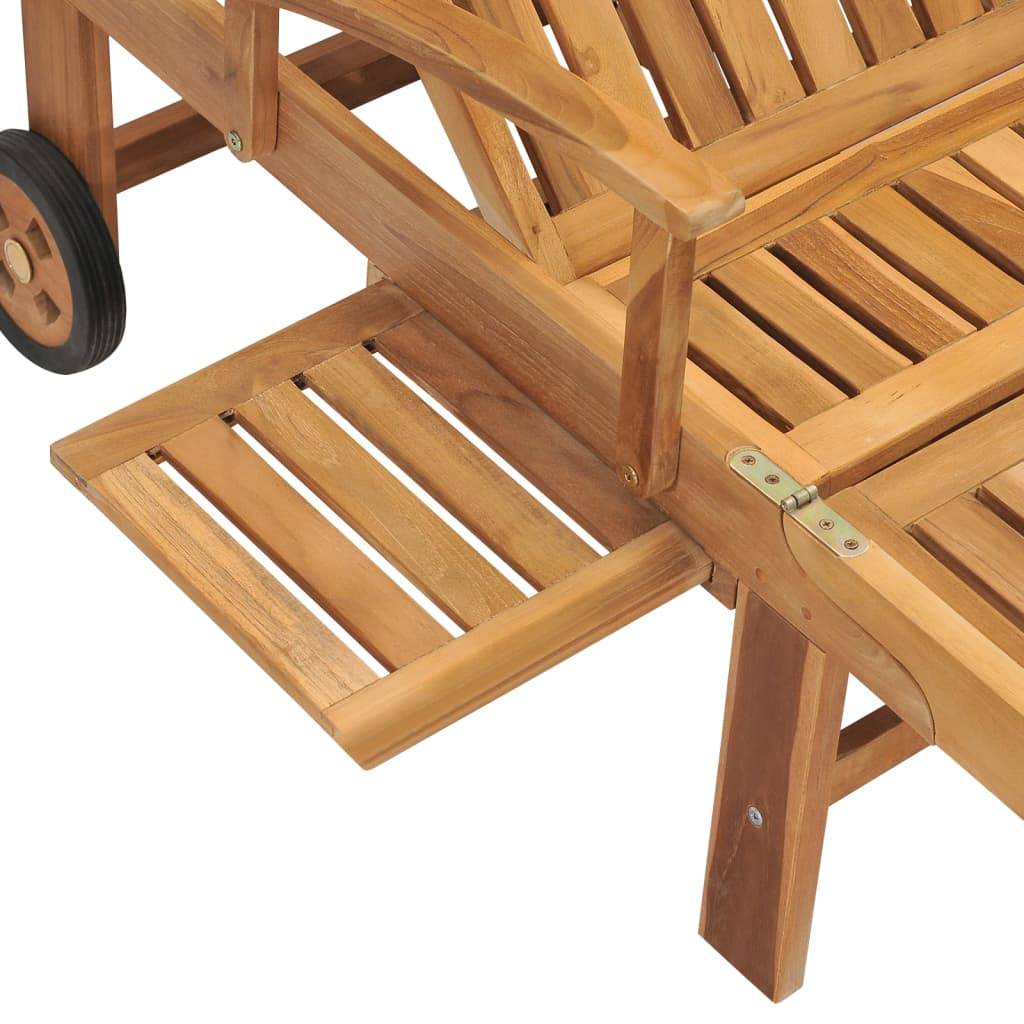 Vidaxl - Chaise longue avec table Bois de teck solide vidaXL 48017 - Image 8