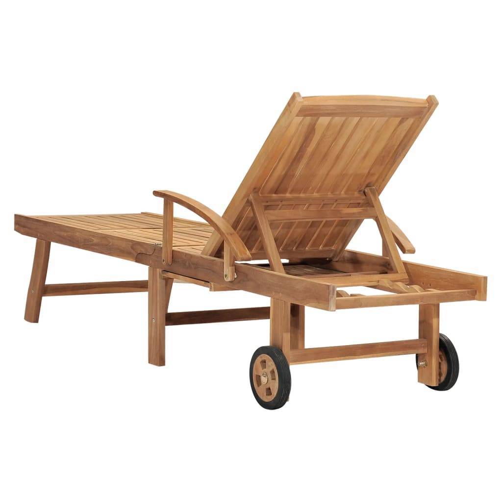 Vidaxl - Chaise longue avec table Bois de teck solide vidaXL 48017 - Image 6