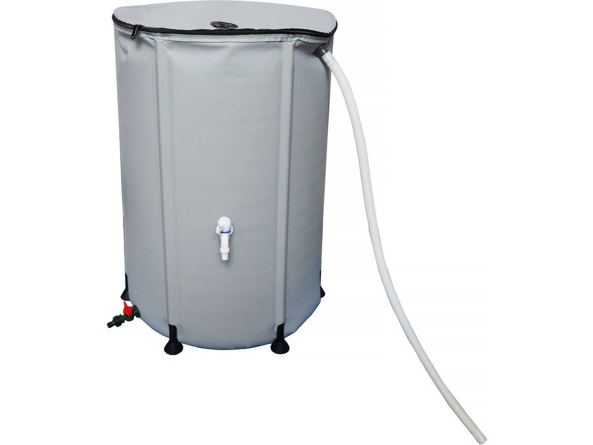 Habitat Et Jardin - Récupérateur D'eau Souple En Pvc 500 L - Gris -habitat Et Jardin - Image 1