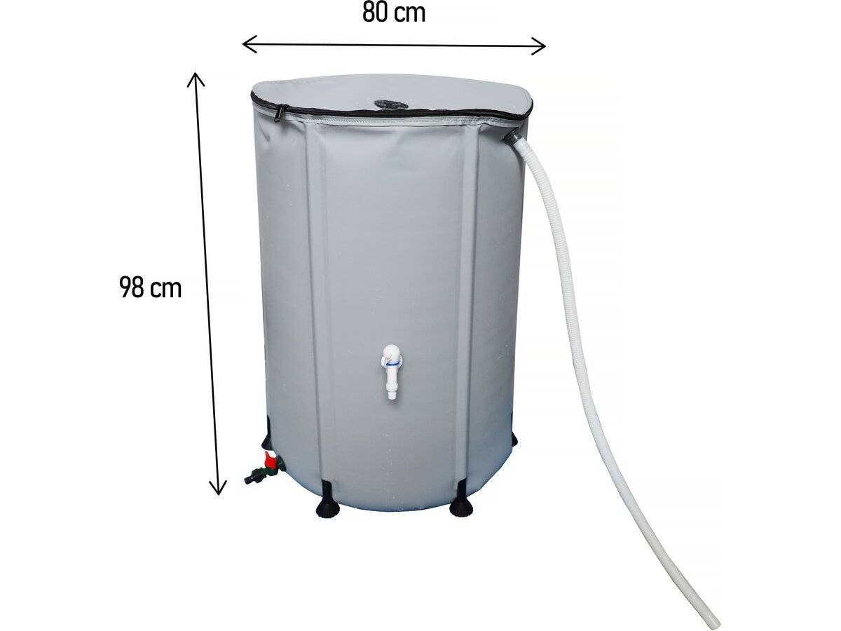 Habitat Et Jardin - Récupérateur D'eau Souple En Pvc 500 L - Gris -habitat Et Jardin - Image 4