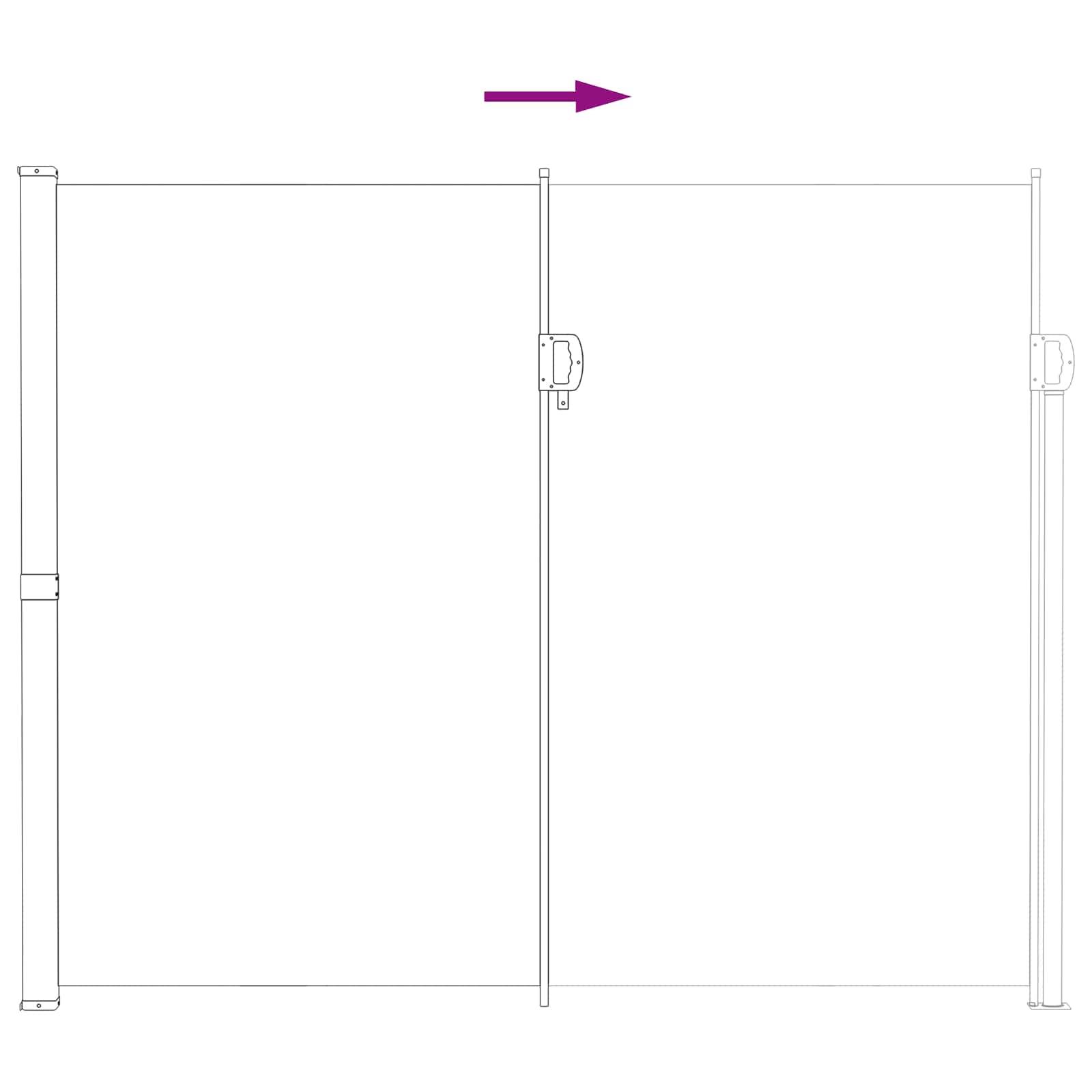 Store latéral rétractable polyester sable 600 x 200 cm - PANGIVO - Image 6