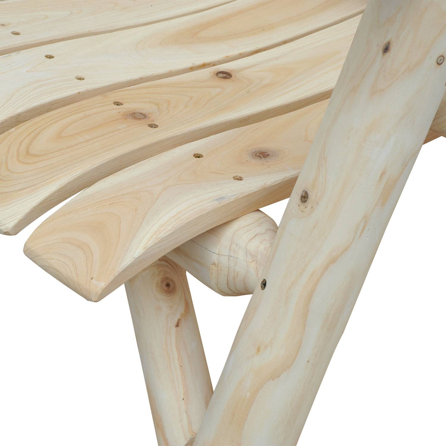 Chaise Adirondack en bois, résistante aux intempéries, 83x68x101 cm, finition naturelle - Image 10