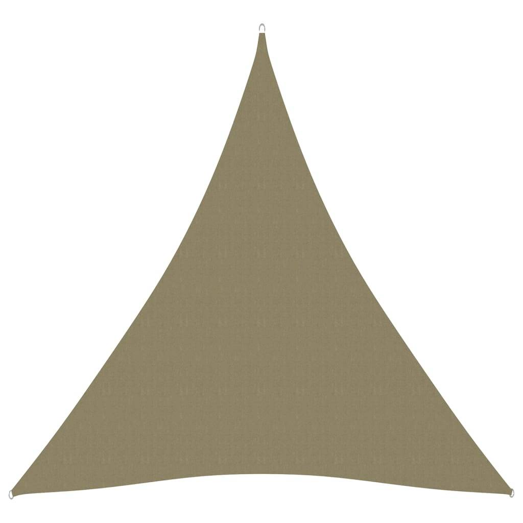 Helloshop26 - Voile toile d'ombrage parasol tissu oxford triangulaire 3 x 4 x 4 m beige - Image 1