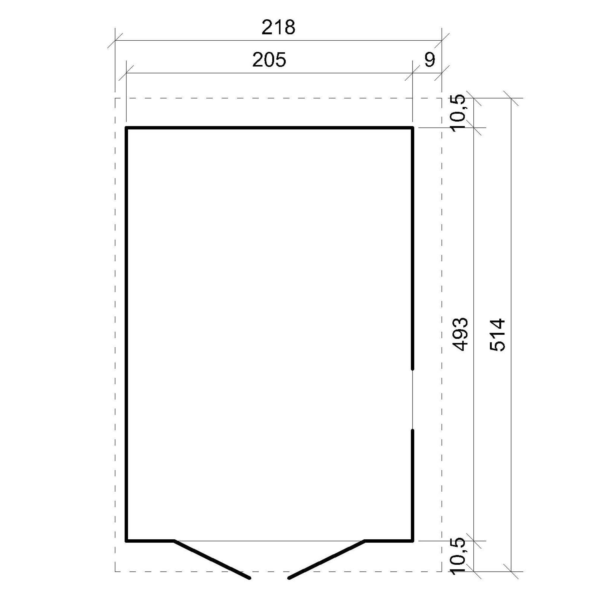 Timbela - Abri de Jardin en Bois Naturel H244x218x514 cm /10 m² avec paroi latérale et fenêtres - 17 mm d’épaisseur - Timbela M341A - Image 6