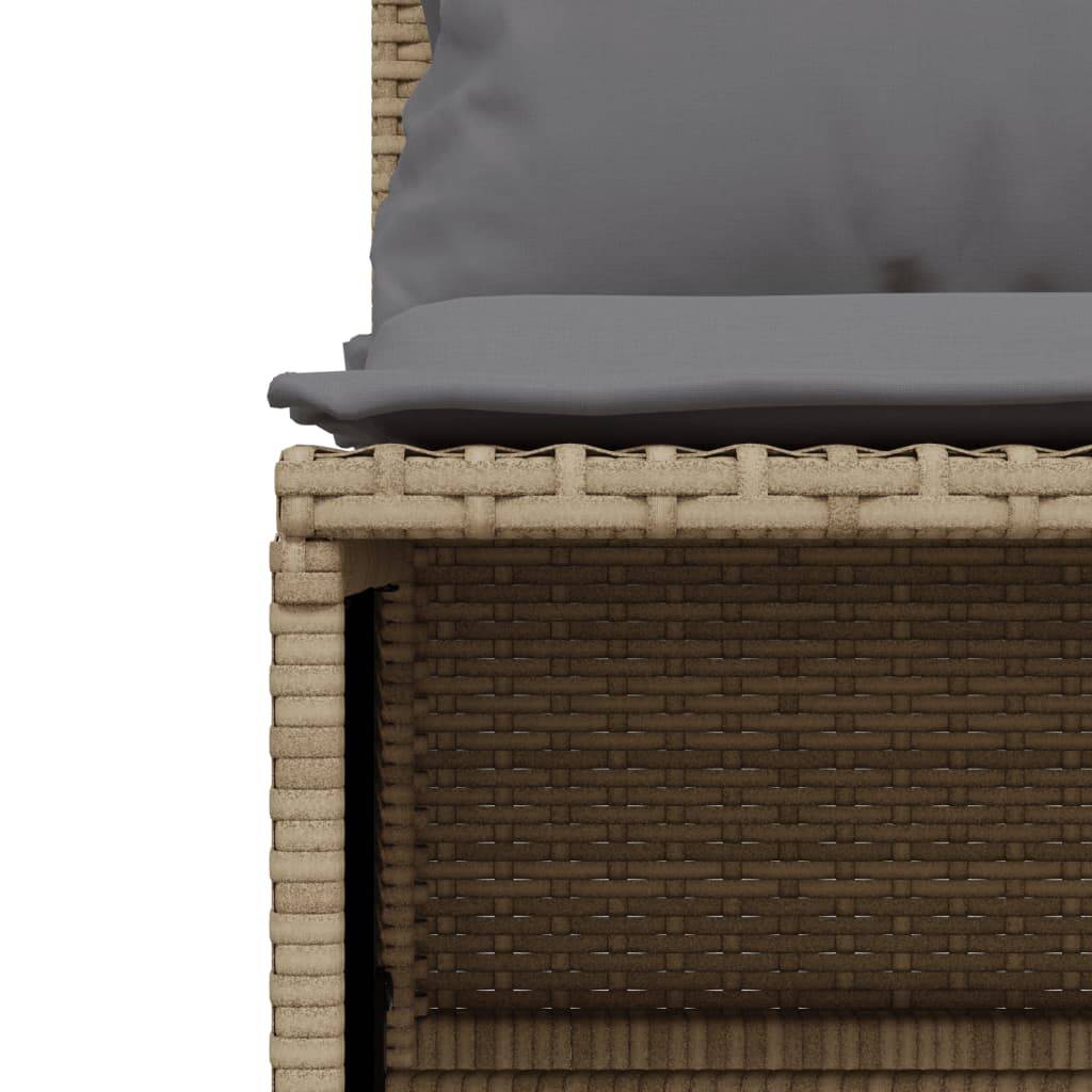 Salon de jardin avec coussins 4 pcs | Mobilier d'extérieur beige résine tressée Maison Chic - Image 6