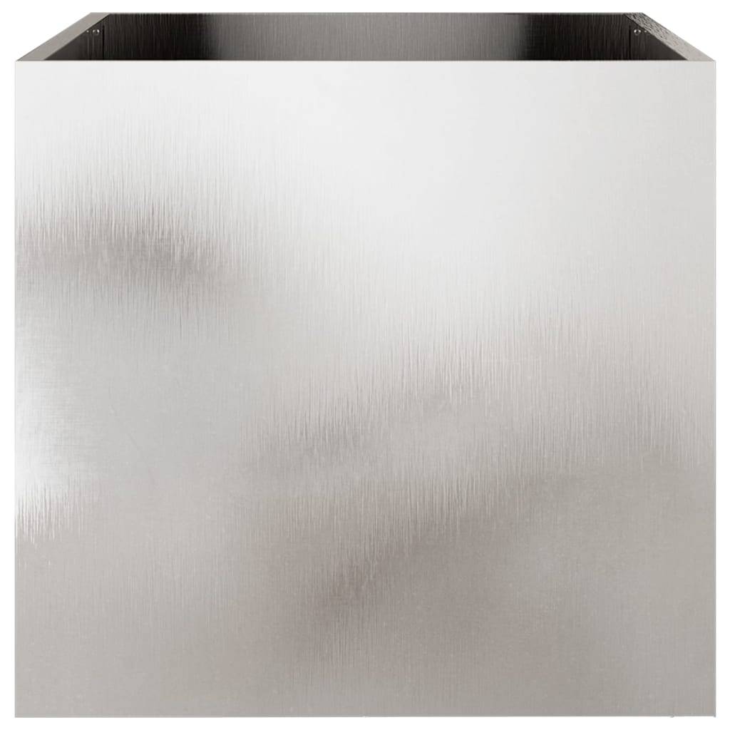 Jardinières lot de 2 acier inoxydable argenté 49 x 47 x 46 cm - PANGIVO - Image 5