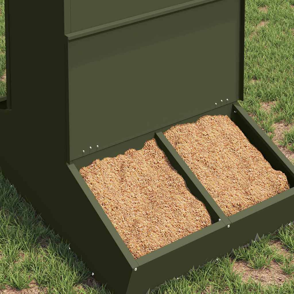 Vidaxl - Distributeur de porcs Vert olive 82 x 51 x 91,5 cm vidaXL 874643 - Image 4