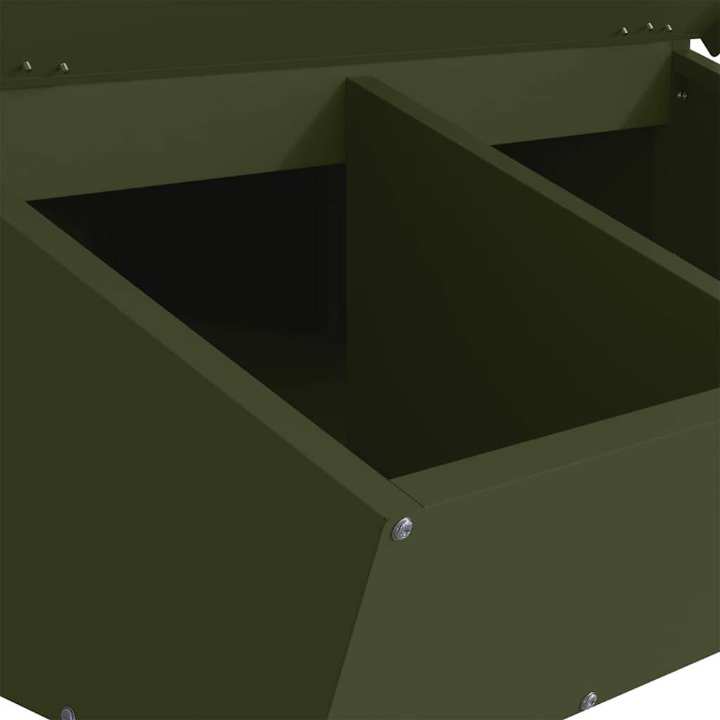 Vidaxl - Distributeur de porcs Vert olive 82 x 51 x 91,5 cm vidaXL 874643 - Image 8
