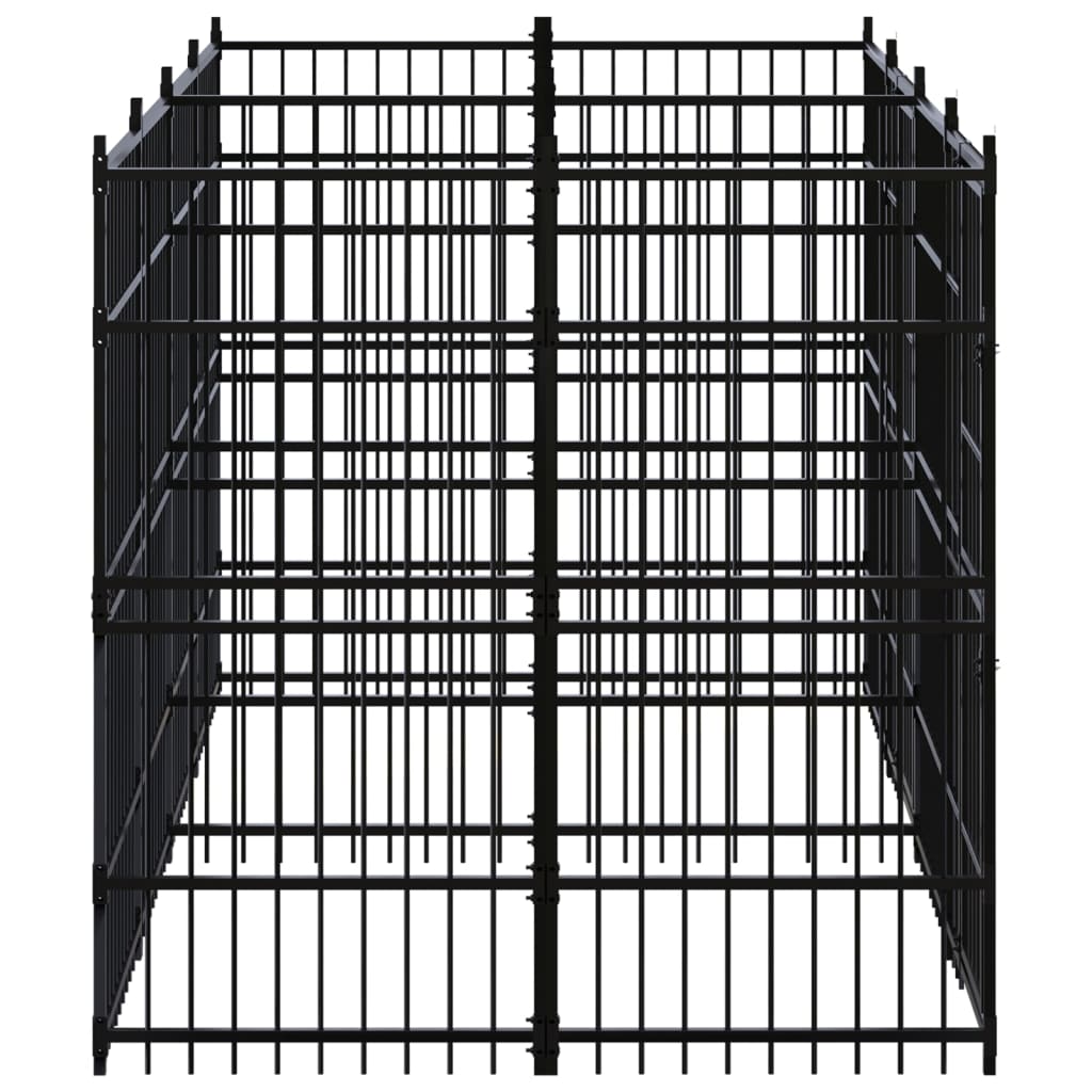 Vidaxl - Chenil d'extérieur pour chiens Acier 7,37 m² vidaXL 3098010 - Image 3