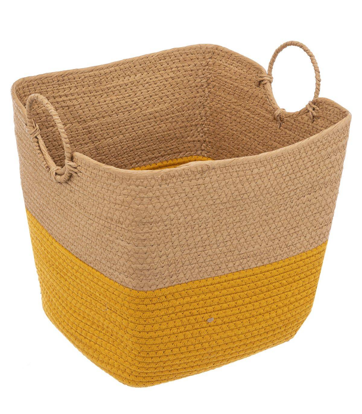 Lot de 3 Paniers de rangement Beige et Ocre - Image 4