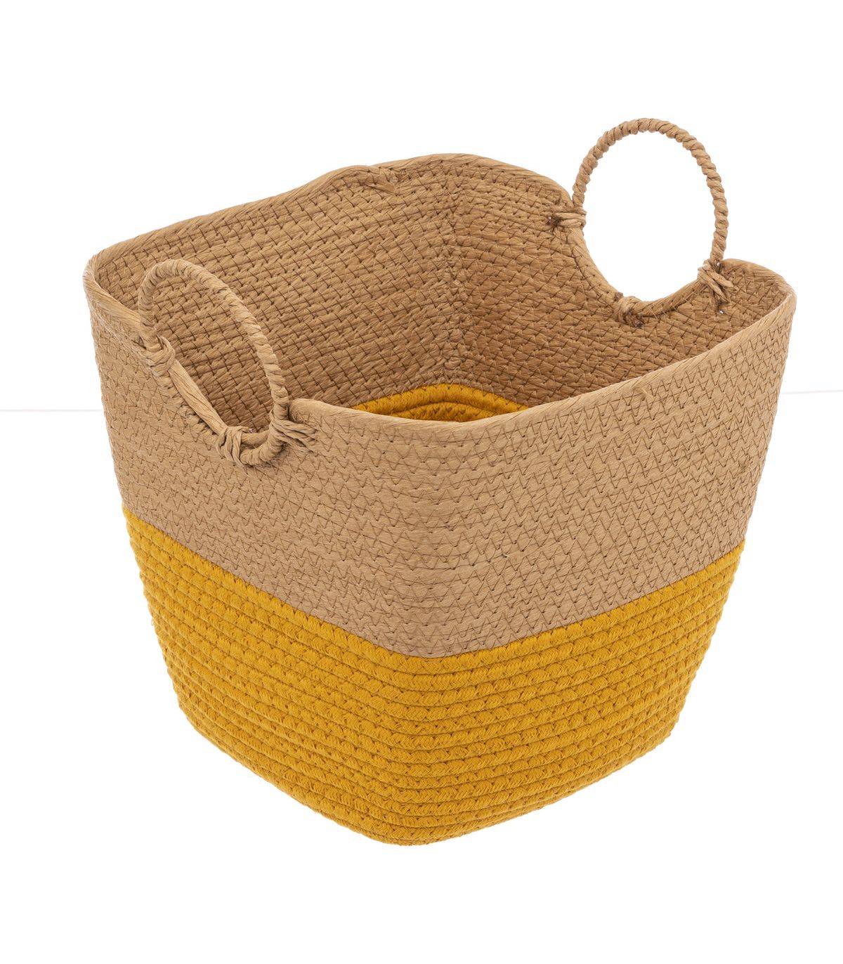 Lot de 3 Paniers de rangement Beige et Ocre - Image 5
