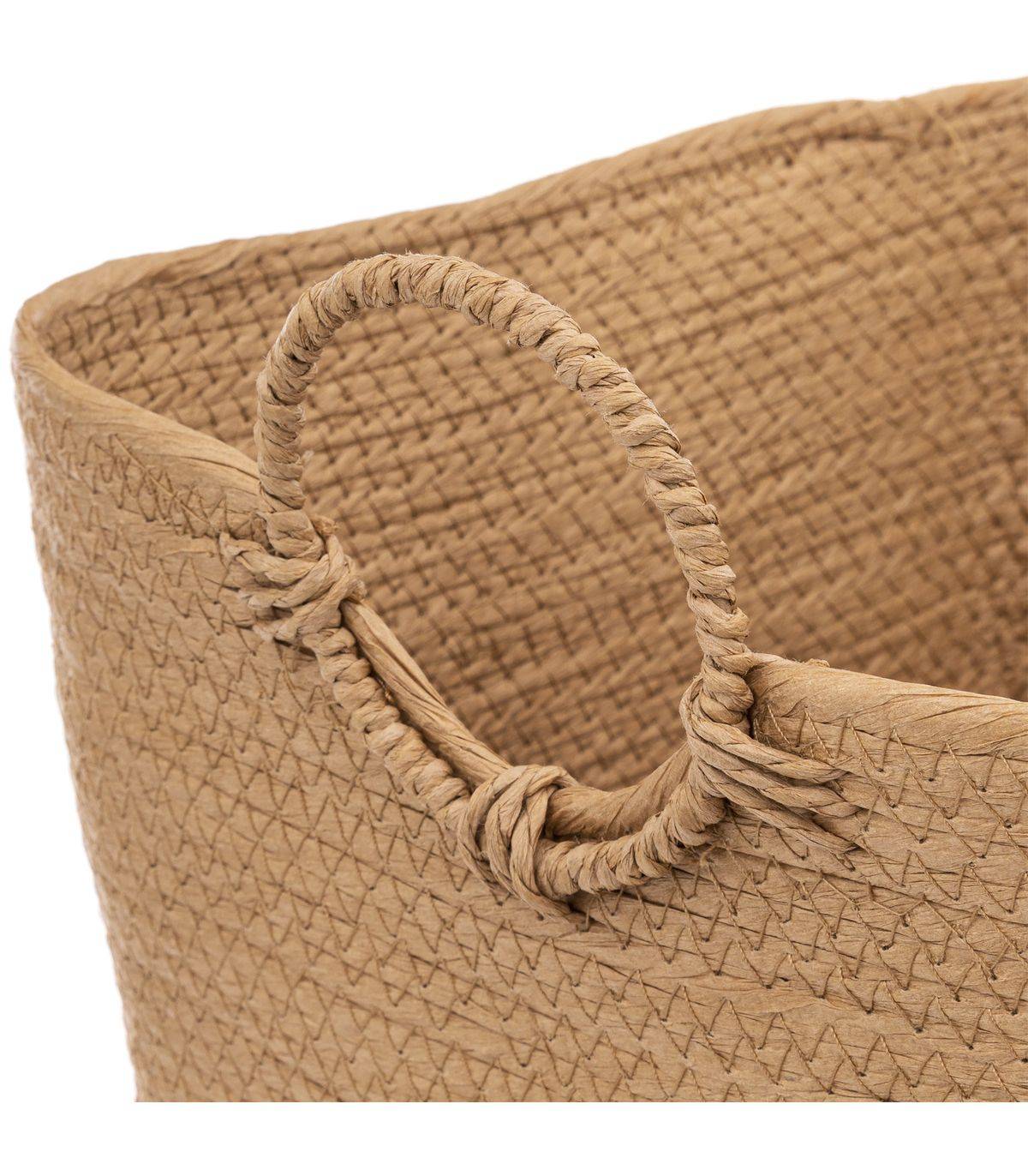 Lot de 3 Paniers de rangement Beige et Ocre - Image 3