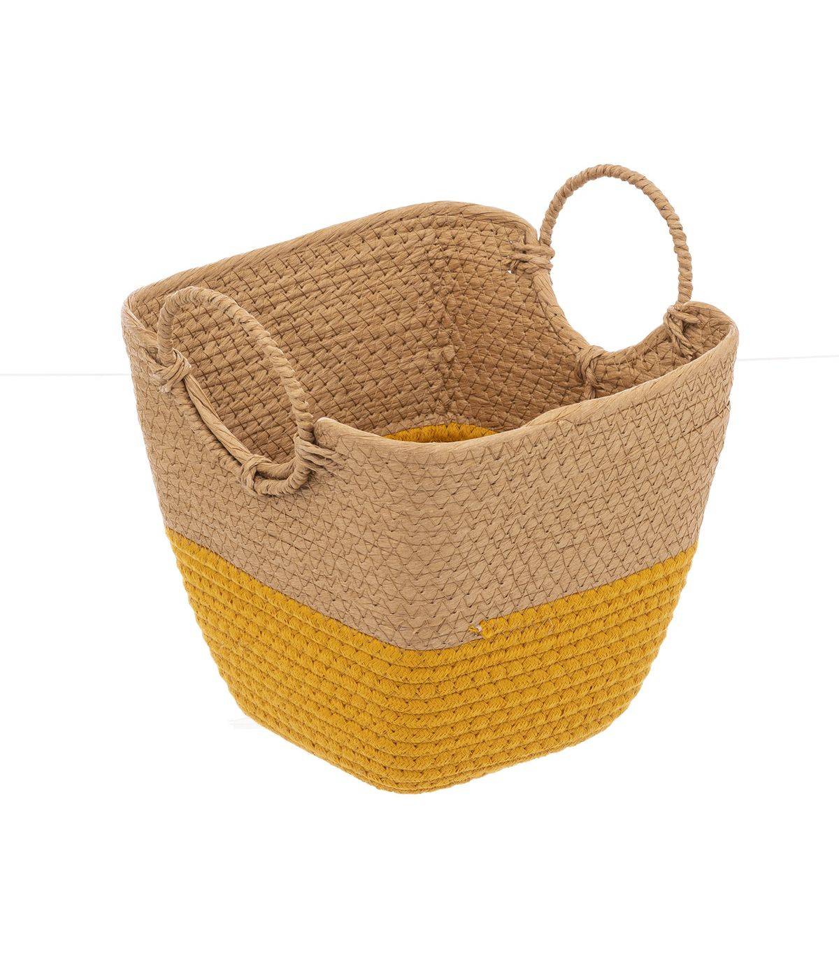 Lot de 3 Paniers de rangement Beige et Ocre - Image 6