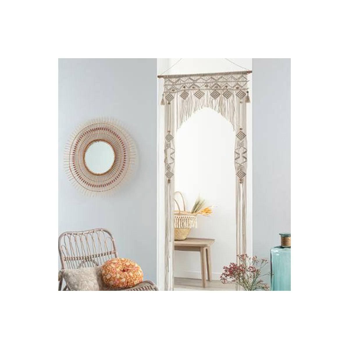 Rideau Fil forme Arche Macramé en Coton 90 x 200 cm - Image 3